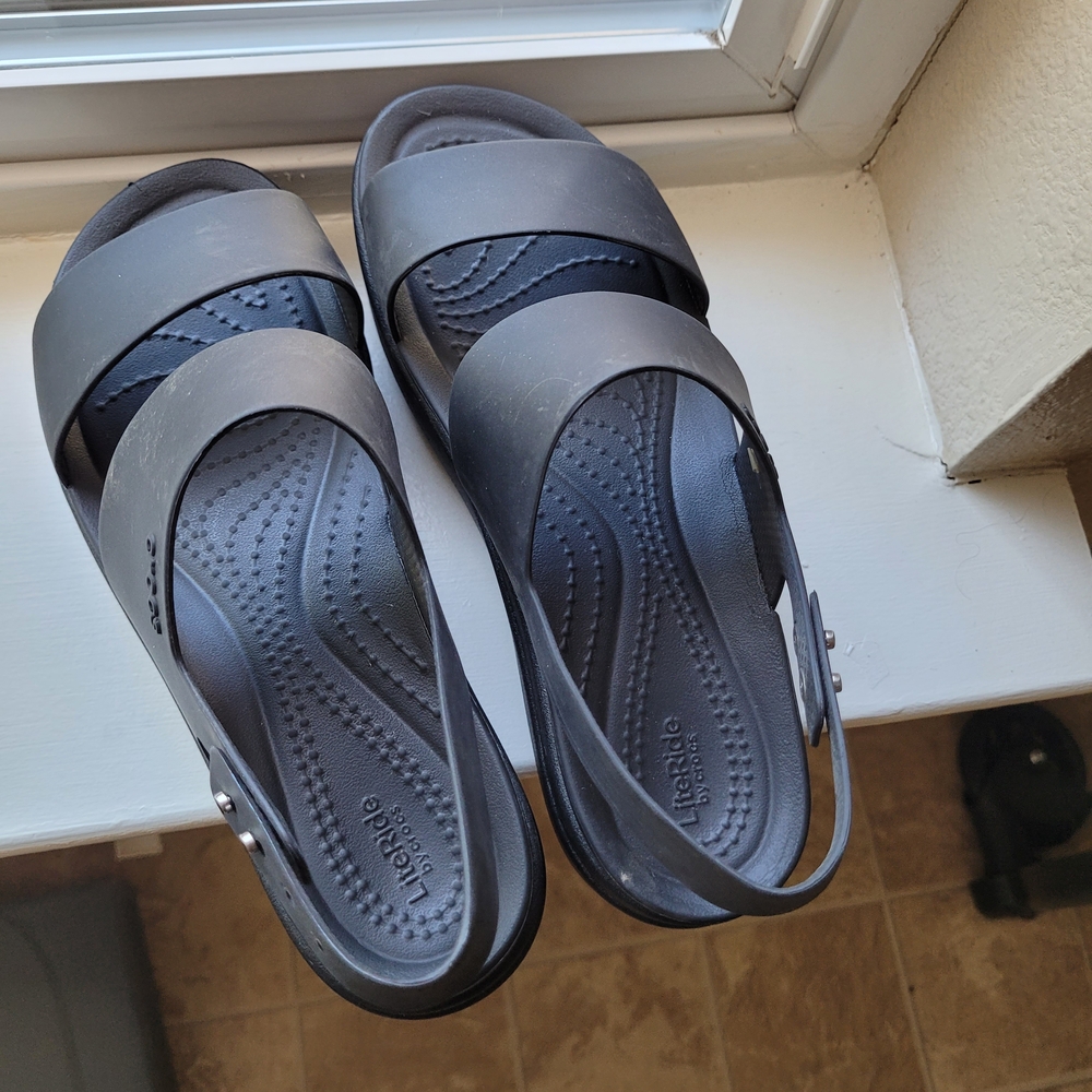 Crocs Literide Platform Black Sandals